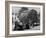 Garbage Man Emptying Trash into Back of Garbage Truck-Alfred Eisenstaedt-Framed Photographic Print