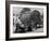 Garbage Man Emptying Trash into Back of Garbage Truck-Alfred Eisenstaedt-Framed Photographic Print