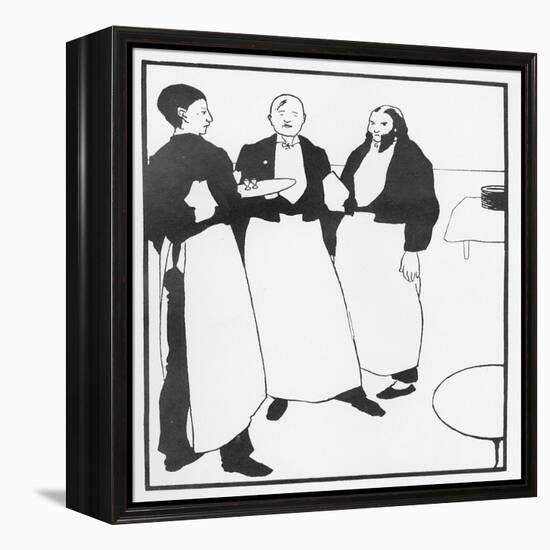 Garcons De Cafe, Illustration Form 'The Yellow Book', 1894-Aubrey Beardsley-Framed Premier Image Canvas