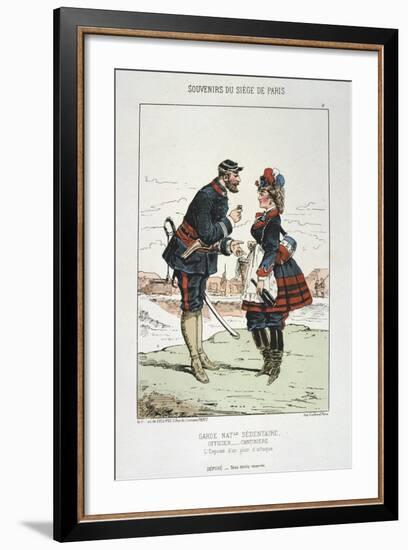 Garde Nationale Sedentaire - Officier Cantinierre, Siege of Paris, 1870-1871-null-Framed Giclee Print