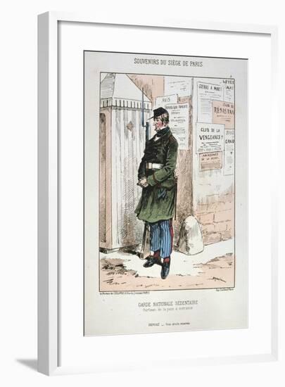 Garde Nationale Sedentaire, Siege of Paris, 1870-1871-null-Framed Giclee Print