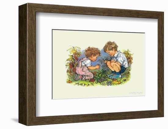 Garden - Alfie Illustrated Print-Shirley Hughes-Framed Giclee Print