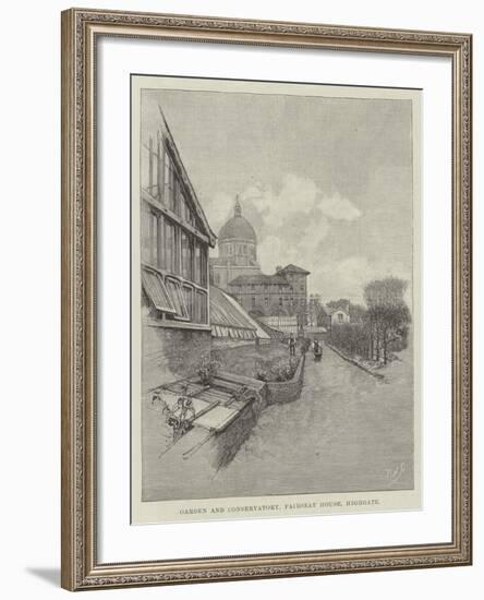 Garden and Conservatory, Fairseat House, Highgate-Amedee Forestier-Framed Giclee Print