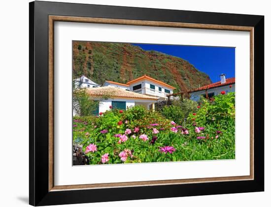 Garden and Holiday Homes in Jardim do Mar, Madeira Island, Portugal-null-Framed Art Print