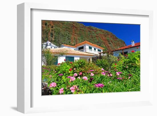 Garden and Holiday Homes in Jardim do Mar, Madeira Island, Portugal-null-Framed Art Print