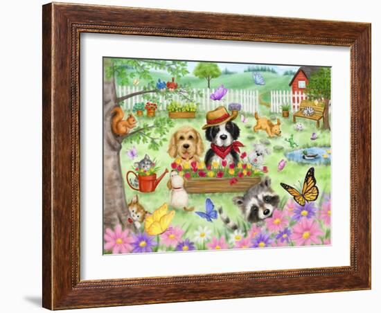 Garden Animals-MAKIKO-Framed Giclee Print