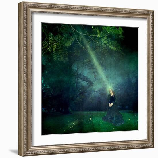 Garden Annunciation, 2020, (digital collage)-Trygve Skogrand-Framed Giclee Print