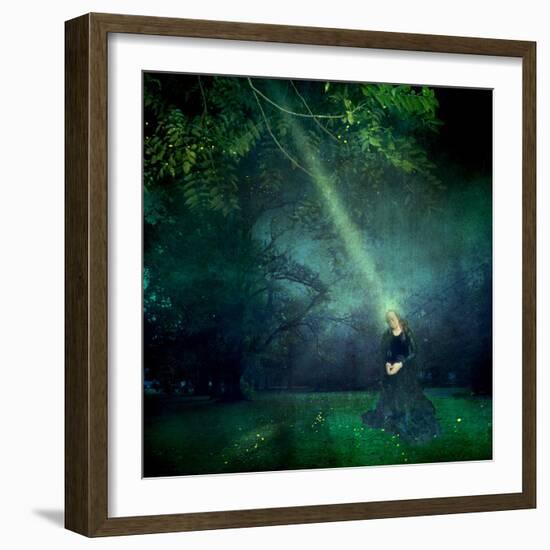 Garden Annunciation, 2020, (digital collage)-Trygve Skogrand-Framed Giclee Print