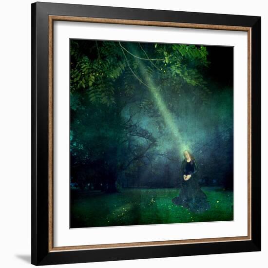 Garden Annunciation, 2020, (digital collage)-Trygve Skogrand-Framed Giclee Print