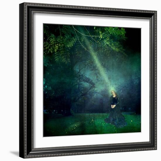 Garden Annunciation, 2020, (digital collage)-Trygve Skogrand-Framed Giclee Print