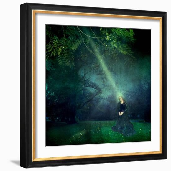 Garden Annunciation, 2020, (digital collage)-Trygve Skogrand-Framed Giclee Print