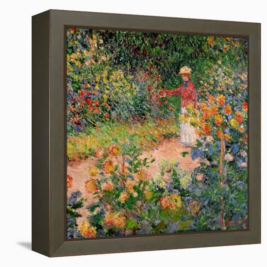 Garden at Giverny, 1895-Claude Monet-Framed Premier Image Canvas