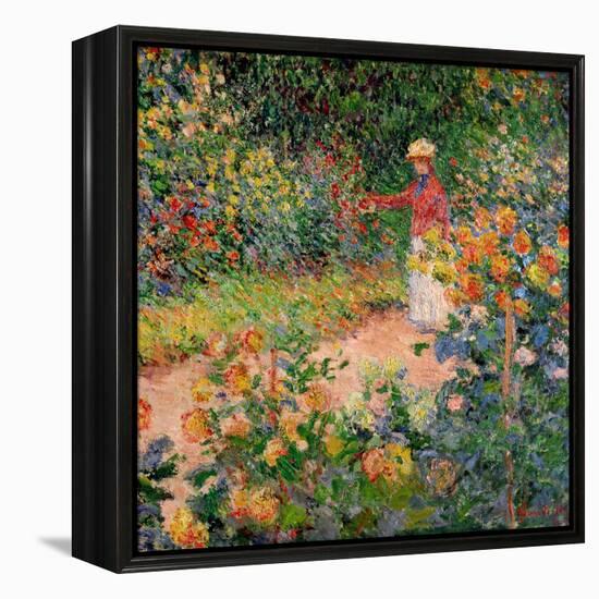 Garden at Giverny, 1895-Claude Monet-Framed Premier Image Canvas