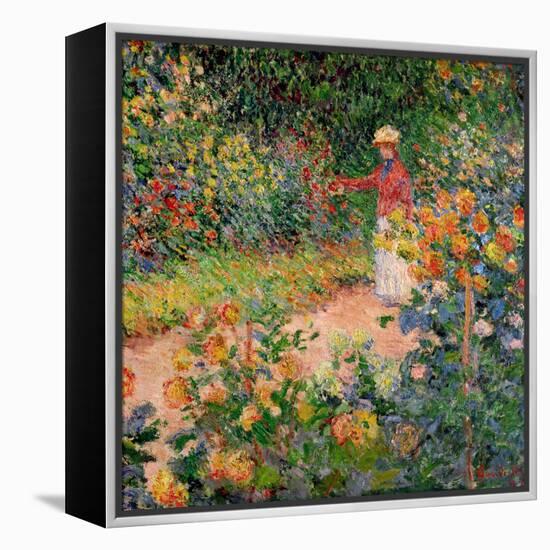 Garden at Giverny, 1895-Claude Monet-Framed Premier Image Canvas