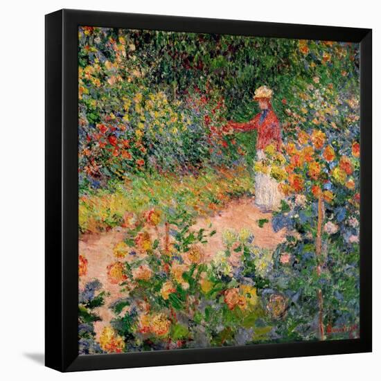 Garden at Giverny, 1895-Claude Monet-Framed Premier Image Canvas