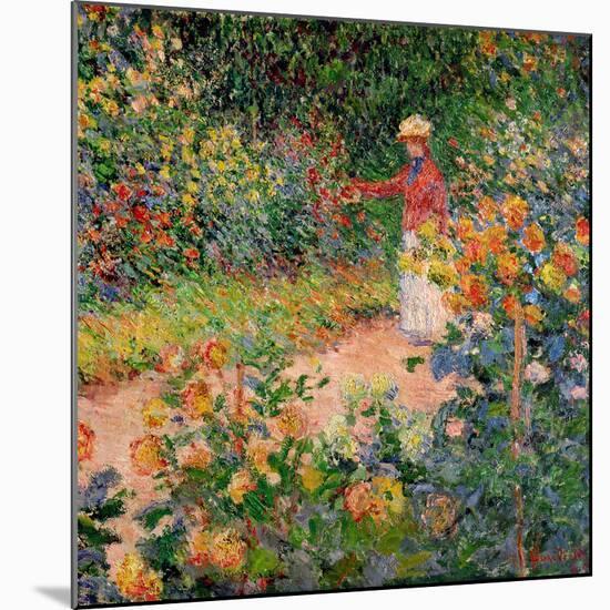 Garden at Giverny, 1895-Claude Monet-Mounted Giclee Print