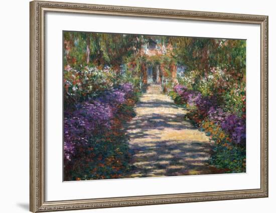 Garden at Giverny-Claude Monet-Framed Art Print