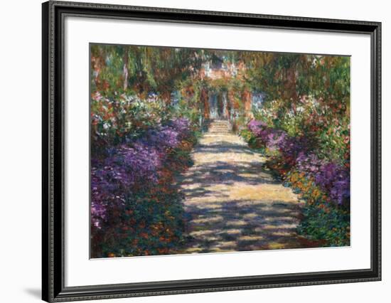 Garden at Giverny-Claude Monet-Framed Art Print