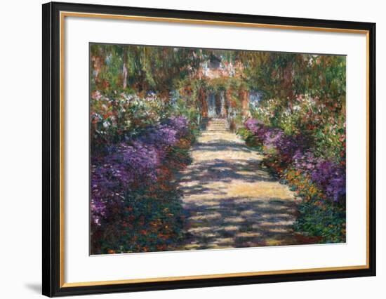 Garden at Giverny-Claude Monet-Framed Art Print