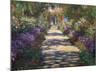Garden at Giverny-Claude Monet-Mounted Art Print