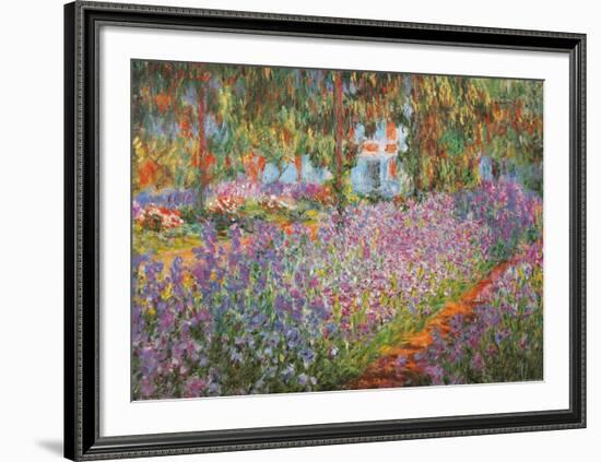 Garden at Giverny-Claude Monet-Framed Art Print