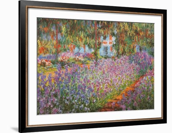 Garden at Giverny-Claude Monet-Framed Art Print