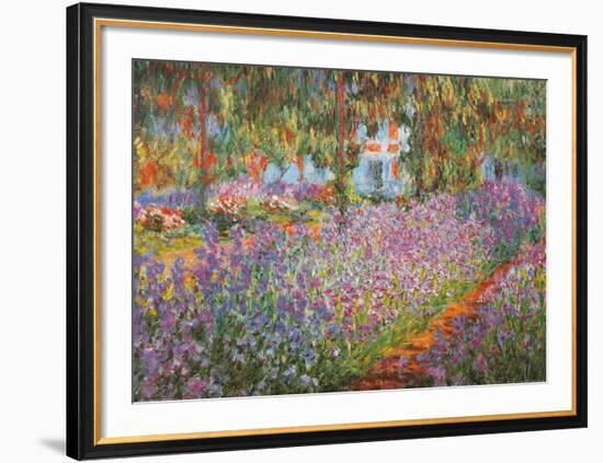 Garden at Giverny-Claude Monet-Framed Art Print