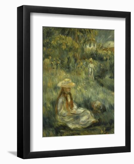 Garden at Mezy: Mlle. Manet-Pierre-Auguste Renoir-Framed Giclee Print