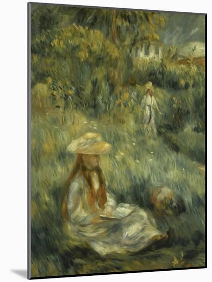 Garden at Mezy: Mlle. Manet-Pierre-Auguste Renoir-Mounted Giclee Print