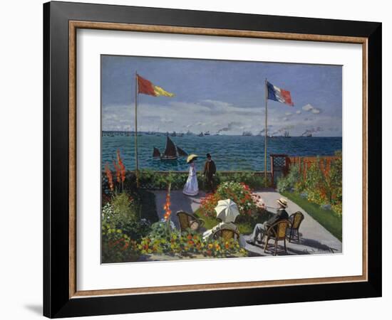 Garden at Sainte-Adresse, 1867-Claude Monet-Framed Giclee Print