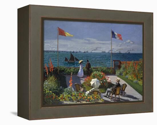 Garden at Sainte-Adresse, 1867-Claude Monet-Framed Premier Image Canvas
