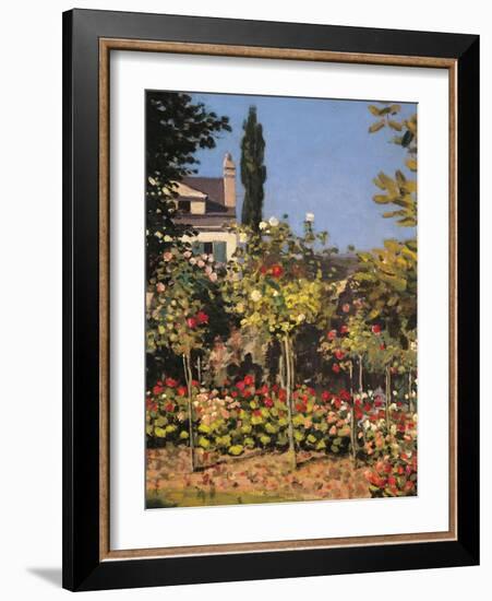 Garden at Sainte Adresse-Claude Monet-Framed Premium Giclee Print