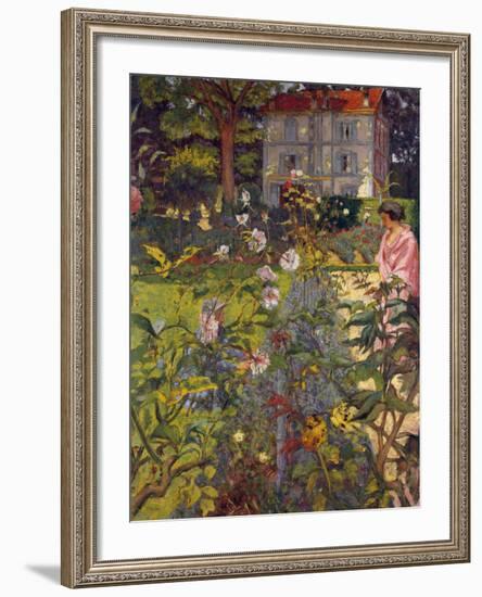 Garden at Vaucresson, 1920-Edouard Vuillard-Framed Giclee Print