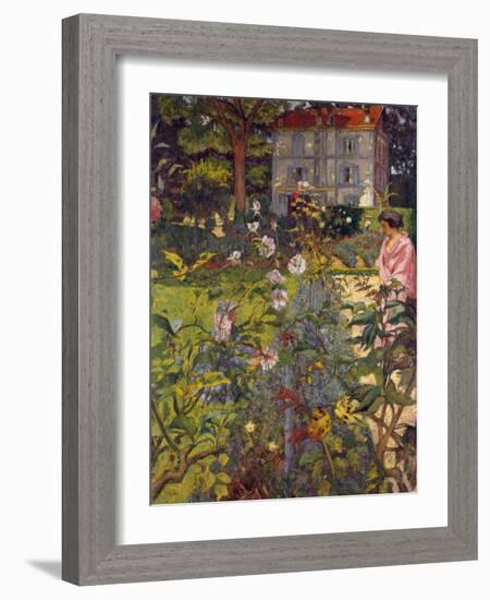 Garden at Vaucresson, 1920-Edouard Vuillard-Framed Giclee Print