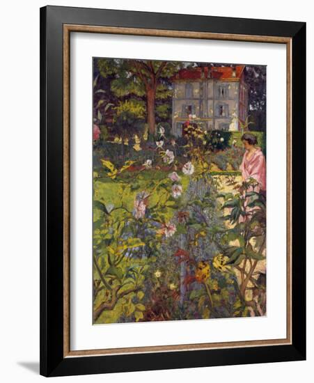 Garden at Vaucresson, 1920-Edouard Vuillard-Framed Giclee Print