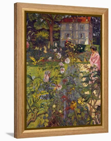 Garden at Vaucresson, 1920-Edouard Vuillard-Framed Premier Image Canvas