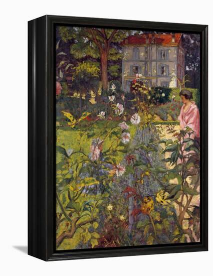 Garden at Vaucresson, 1920-Edouard Vuillard-Framed Premier Image Canvas