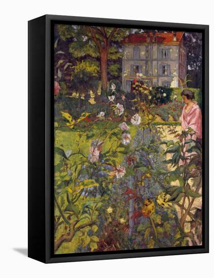 Garden at Vaucresson, 1920-Edouard Vuillard-Framed Premier Image Canvas