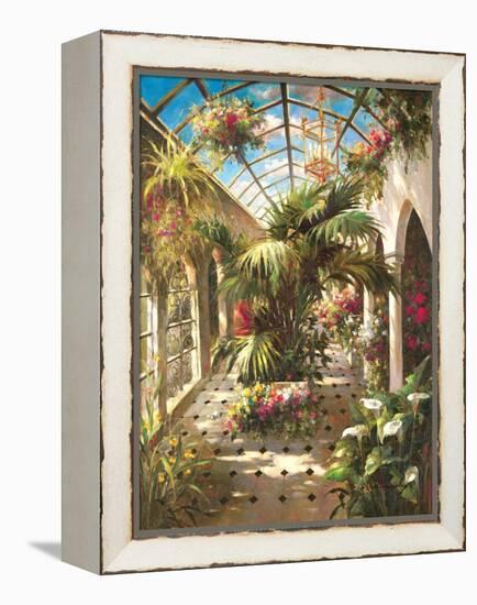 Garden Atrium ll-Vera Oxley-Framed Stretched Canvas