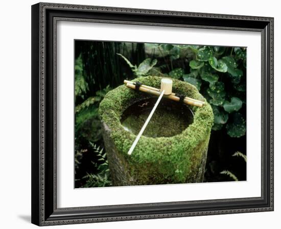 Garden Basin Covered with Moss, Japan-null-Framed Photographic Print