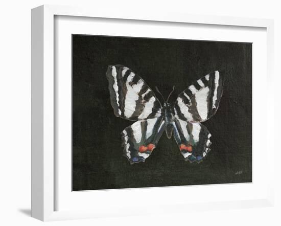 Garden Beauties II Black-Julia Purinton-Framed Art Print