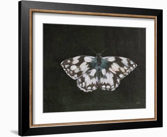 Garden Beauties IV Black-Julia Purinton-Framed Art Print