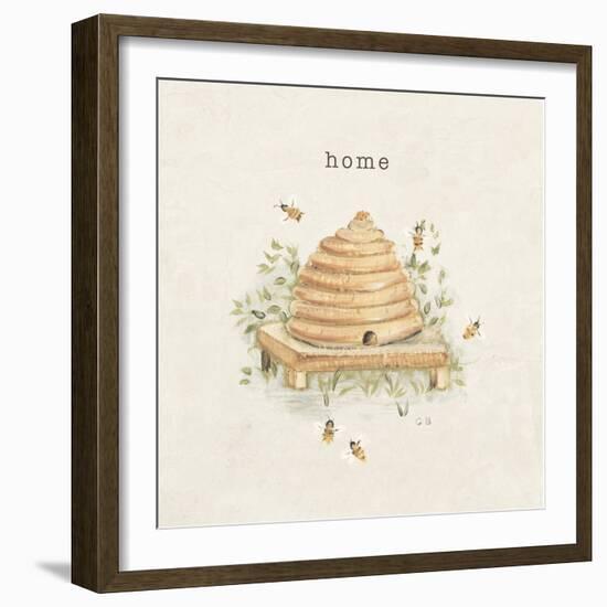 Garden Bees-Cheri Blum-Framed Art Print