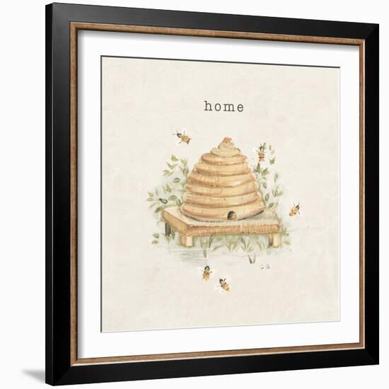 Garden Bees-Cheri Blum-Framed Art Print