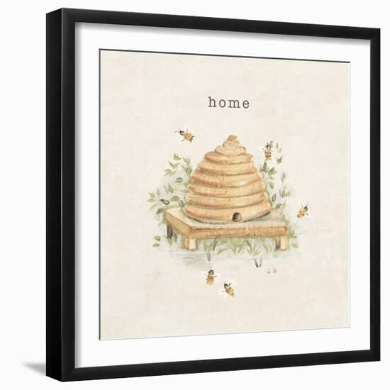 Garden Bees-Cheri Blum-Framed Art Print