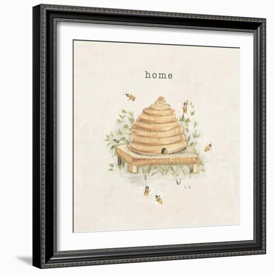 Garden Bees-Cheri Blum-Framed Art Print