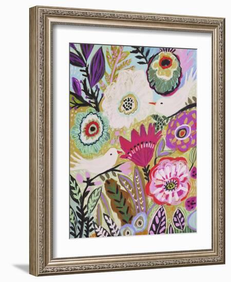 Garden Birds I-Karen Fields-Framed Art Print