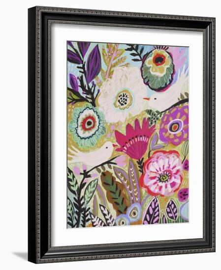 Garden Birds I-Karen Fields-Framed Art Print