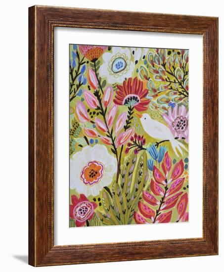 Garden Birds II-Karen Fields-Framed Art Print