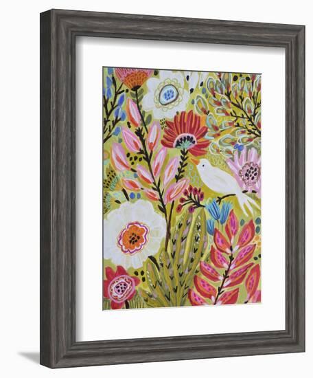 Garden Birds II-Karen Fields-Framed Art Print